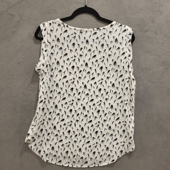 Loft Sleeveless Tank Top Blouse Women’s Small Flying Bird Pocket Office Business - Picture 2 of 7